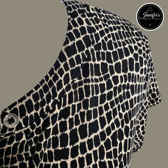 Dana Buchman Women's Short Sleeve Animal Print Top Size M - Picture 3 of 5